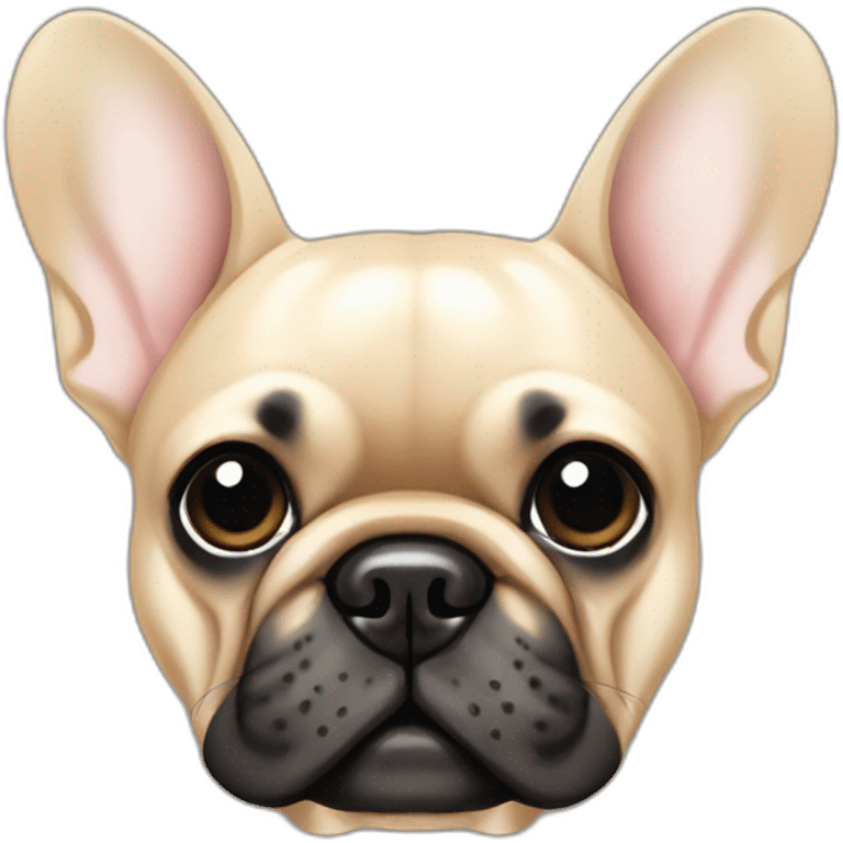 French bulldog beige with black dots on the head emoji