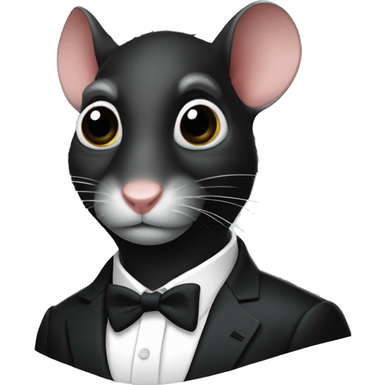 James bond as a black rat emoji