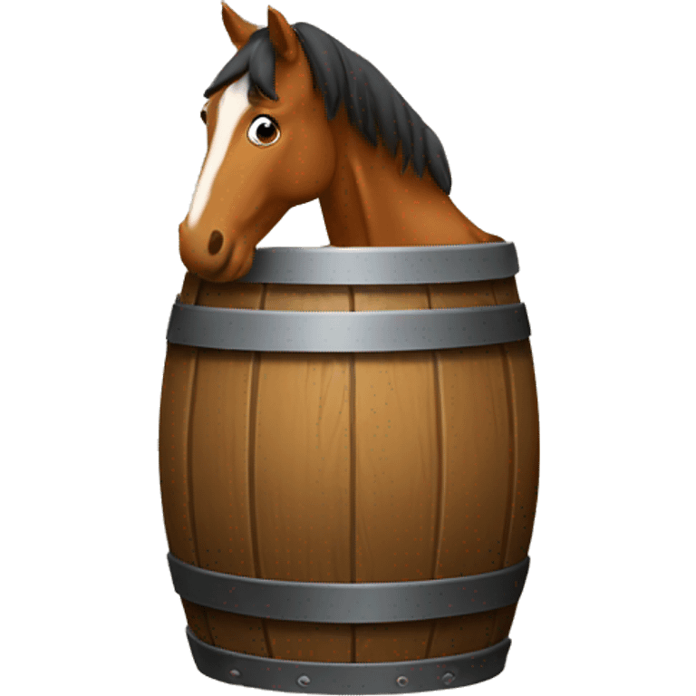 Horse turning barrel emoji