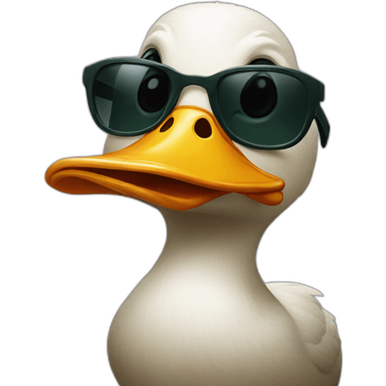 Duck with sunglasses emoji