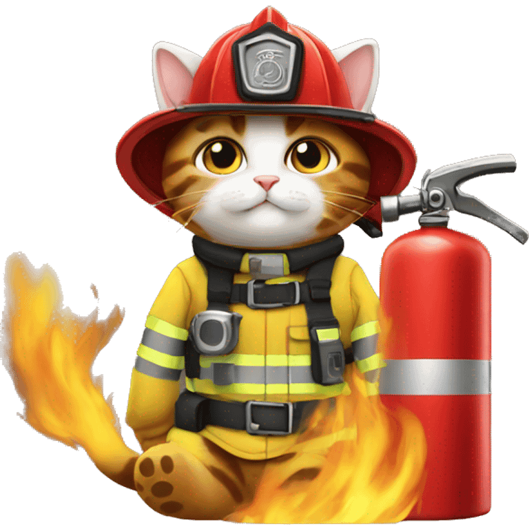 cat firefighter emoji