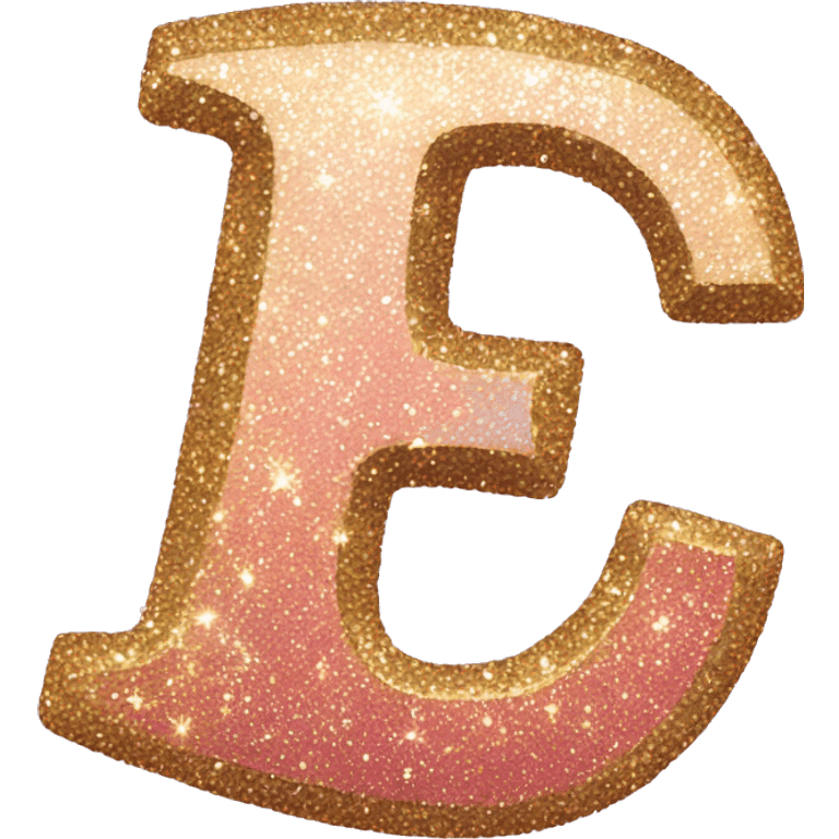 Glitter letter E emoji