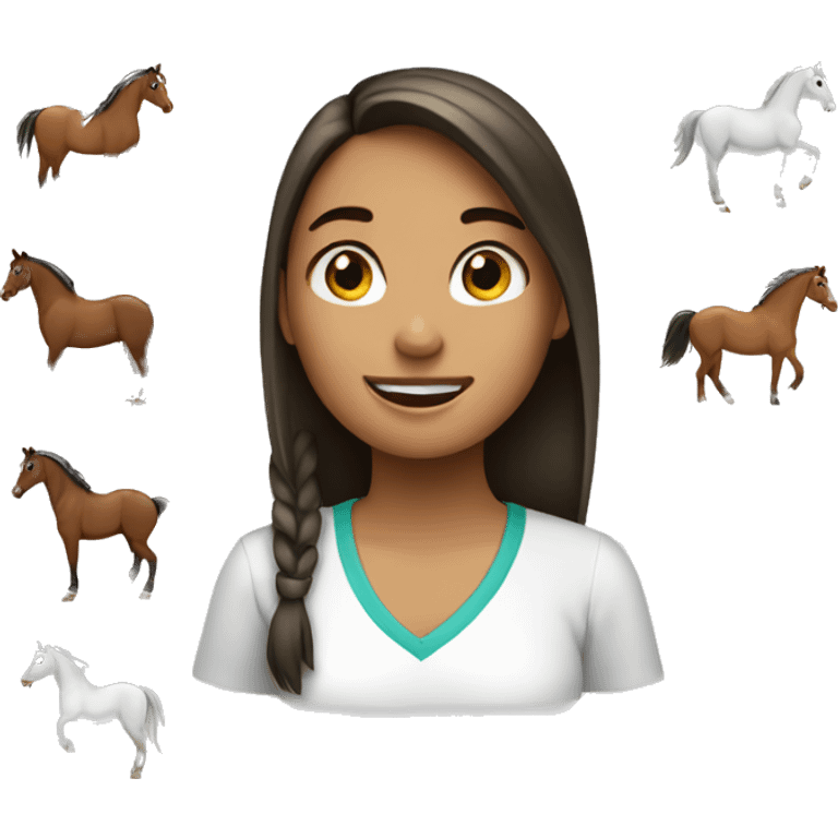 Girl that makes hobby horsing  emoji