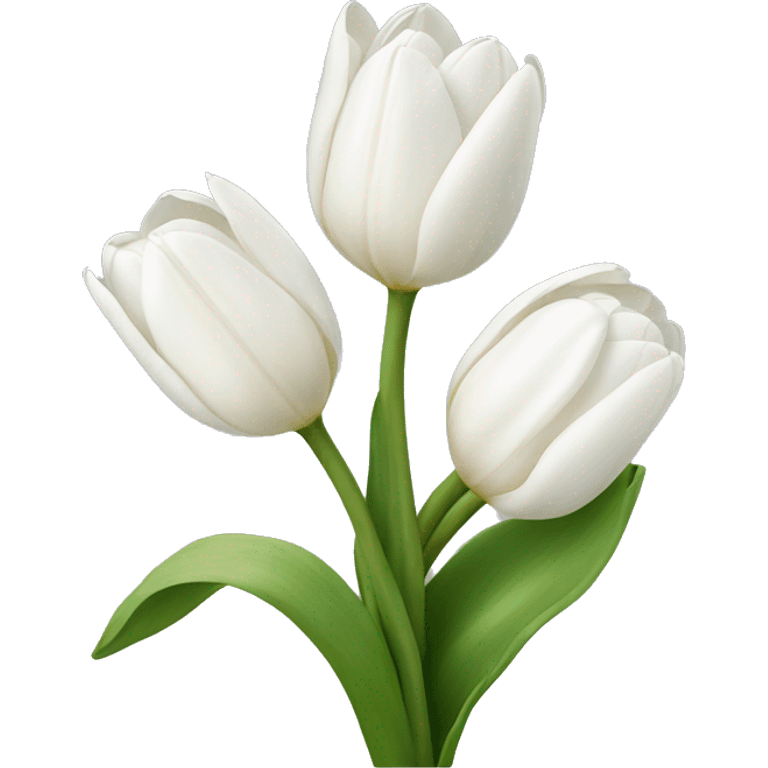 White tulips emoji