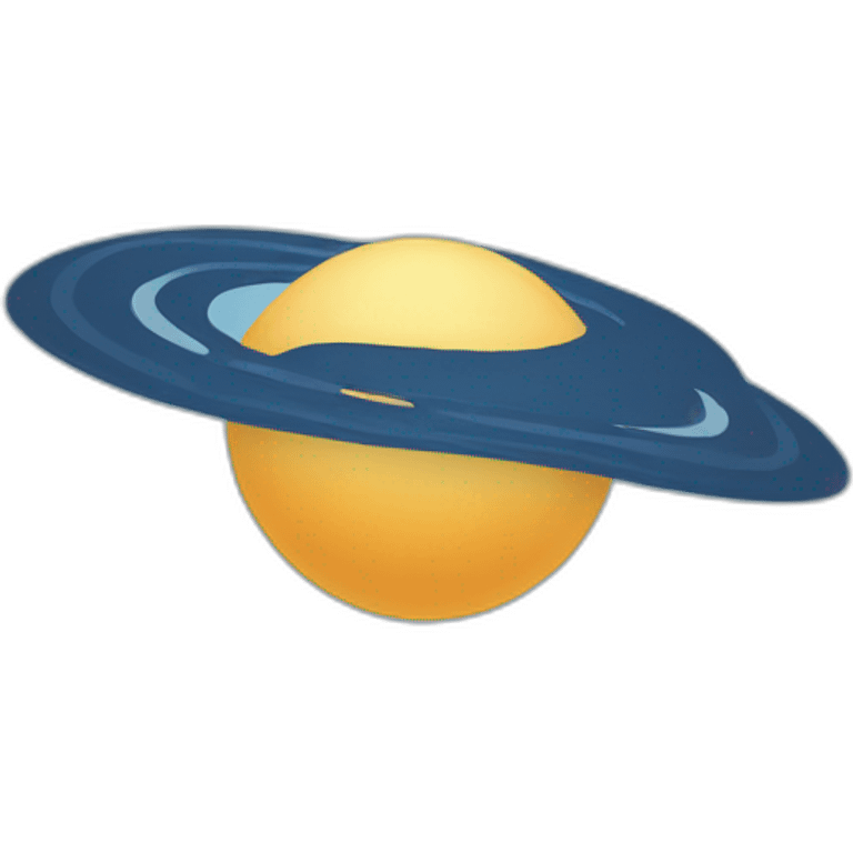 Saturne avec un fond bleu  emoji