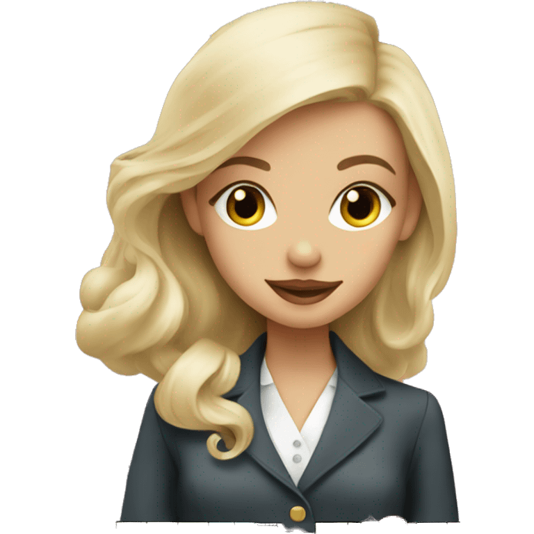 Blonde girl playing monopoly  emoji