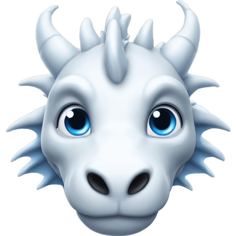 White Dragon with a Blue eyes emoji