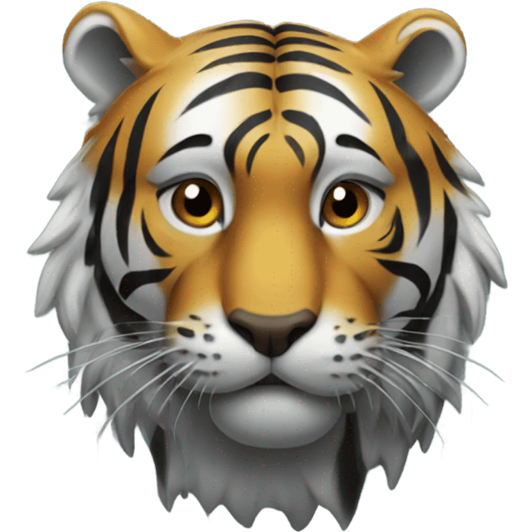 Tiger in rain emoji