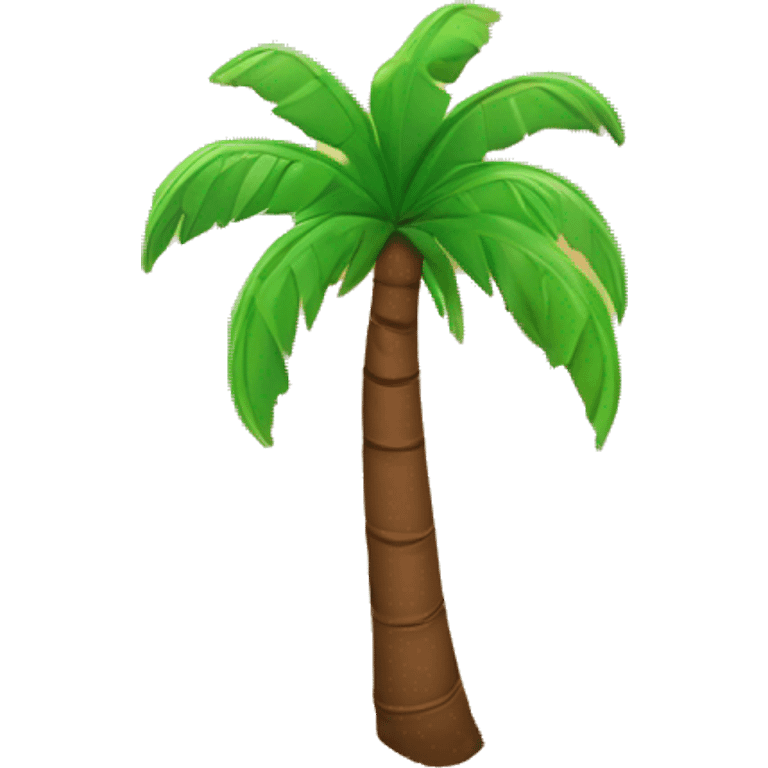 Palm trees on beach sand emoji