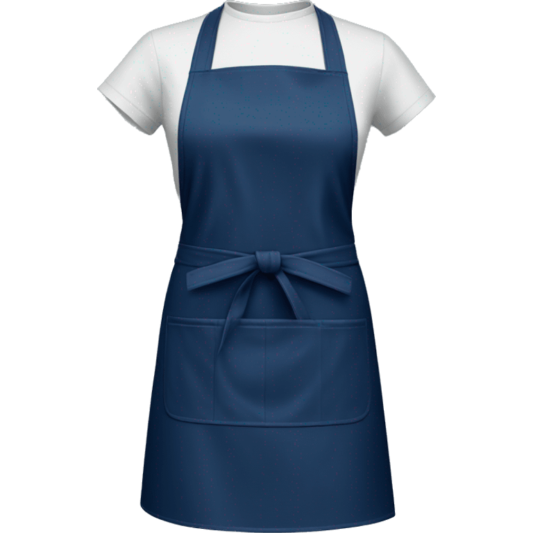 Realistic navy blue kitchen apron. emoji