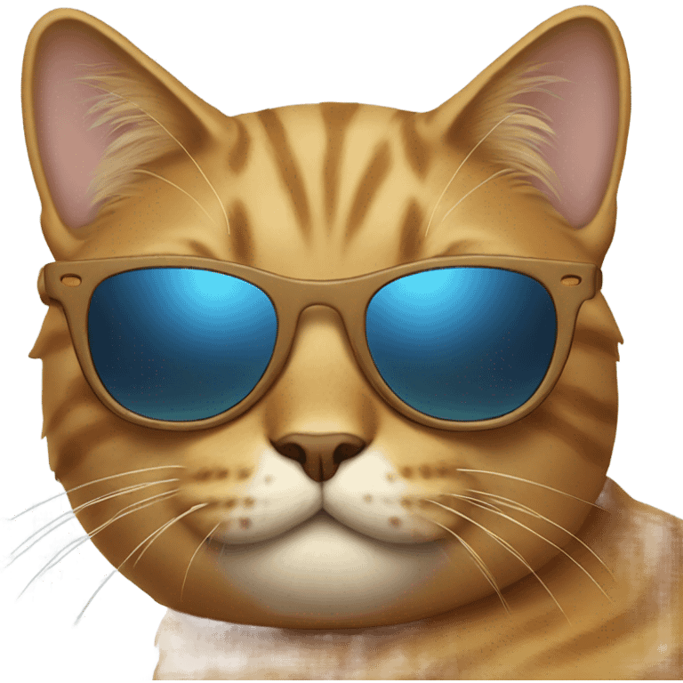 Cat with sunglasses emoji