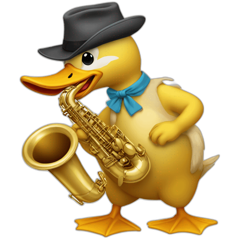 Canard qui joue du Saxophone  emoji