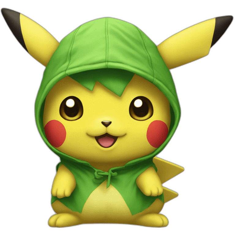 Green pikachu emoji