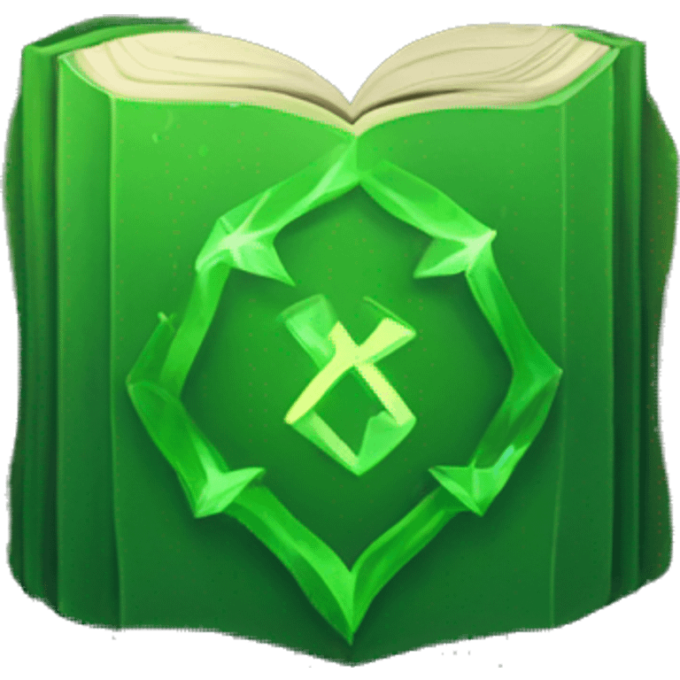 Green rune book emoji