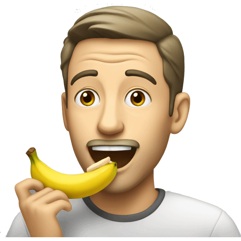 Man eat banana emoji