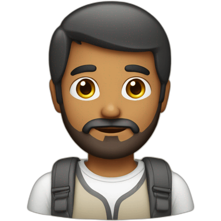 Indian male age 35 with beard emoji