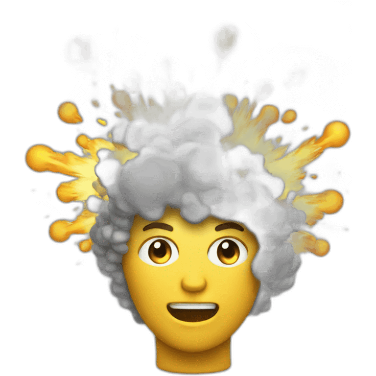 a designer coding and exploding head emoji