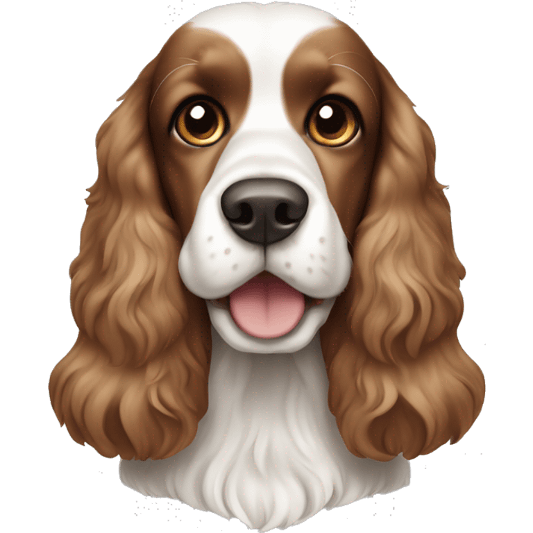 Brown and White Cocker Spaniel emoji