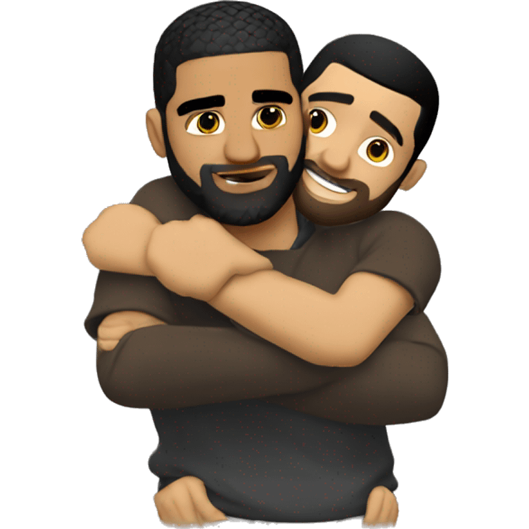 Drake hugging the demigorgan emoji