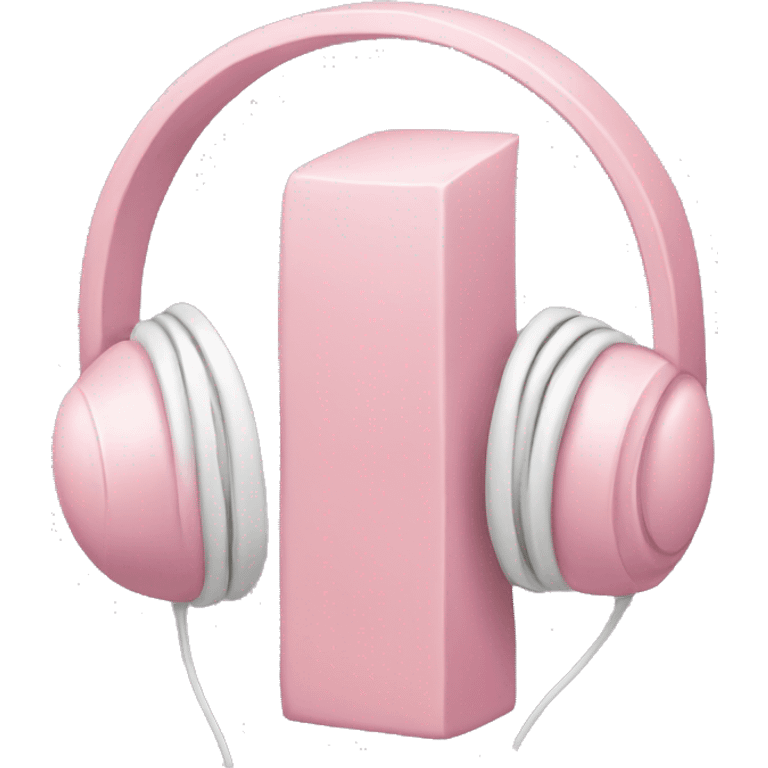 Pastel pink headphones emoji