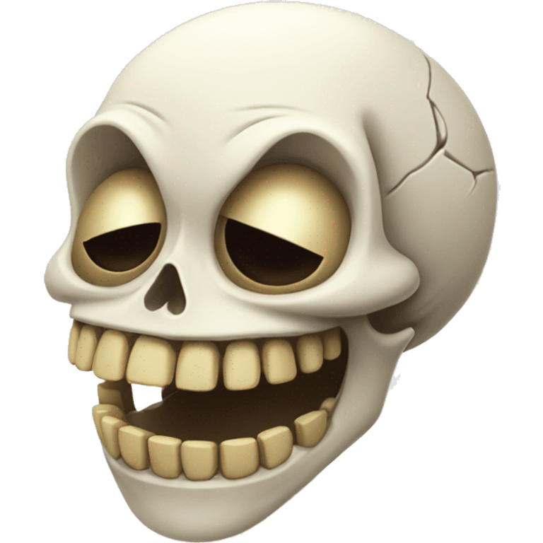 Happy skull emoji