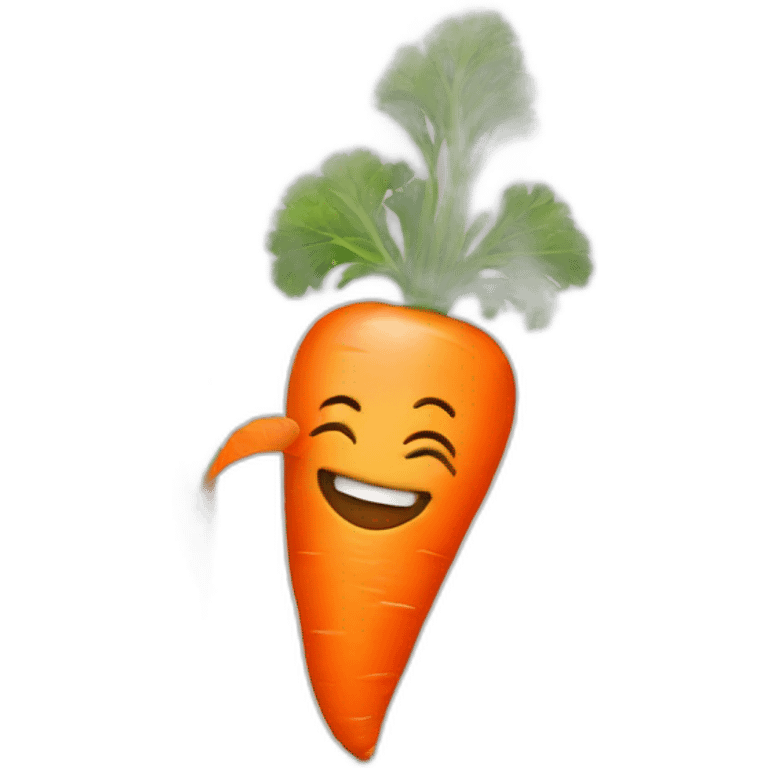 a dear with a carrot emoji