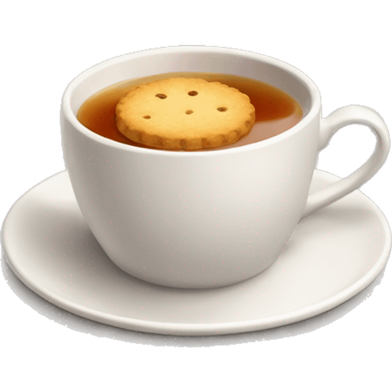 Cup of tea with biscuit emoji