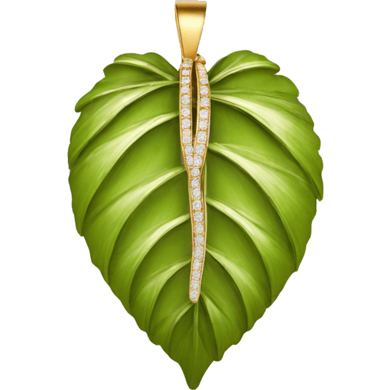 jewelry in the shape of a leaf emoji