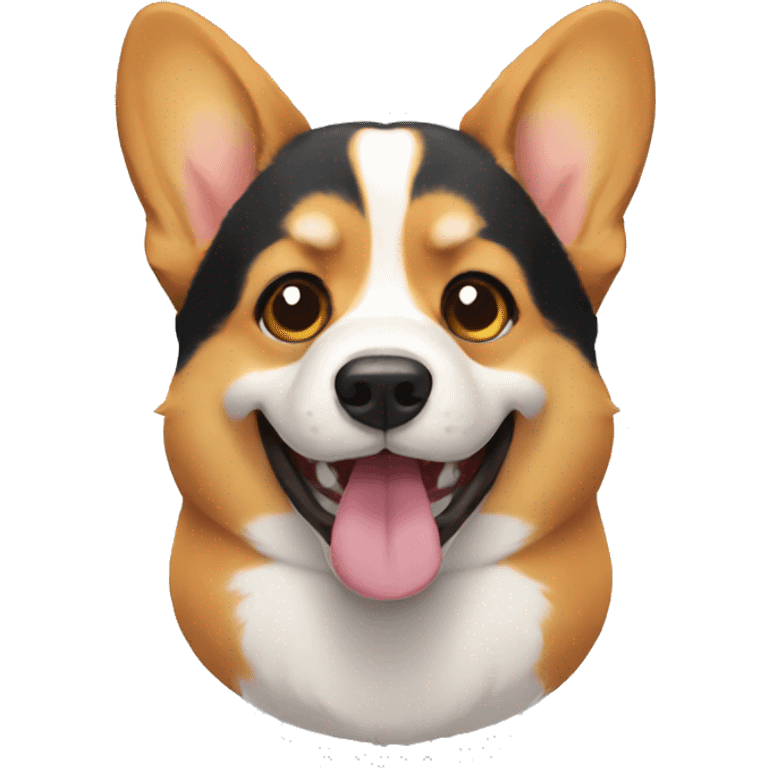 Corgi with a hungry face emoji