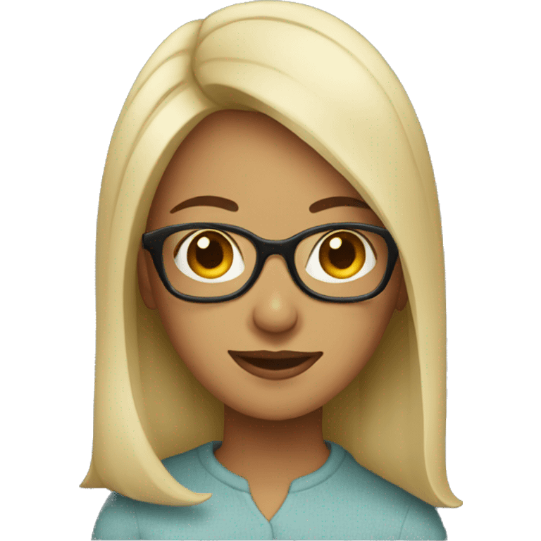 woman with glasses emoji