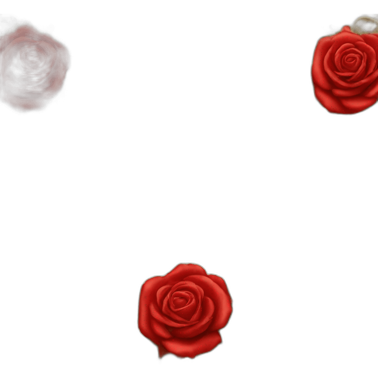 Fancy gold and red roses border corner emoji