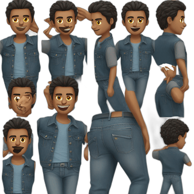 solo male in denim jeans emoji