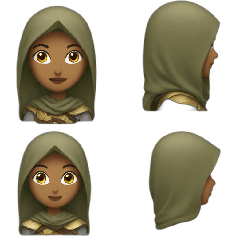 Muslima warrior emoji