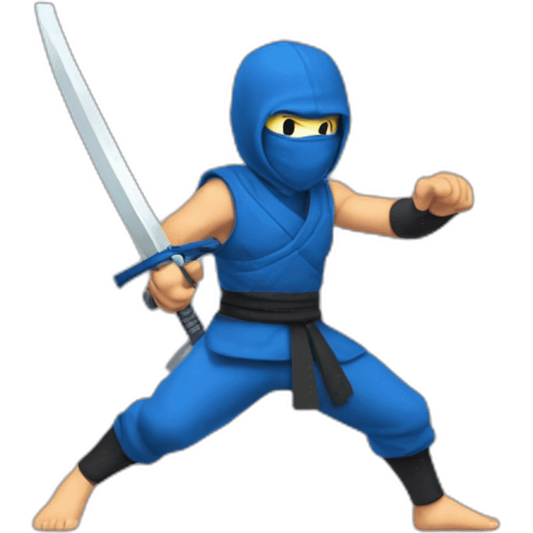 ninja,barefoot,blue-sleeveless-outfit,blue-ninja-mask,running,slashing-sword,nintendo-entertainment-system emoji