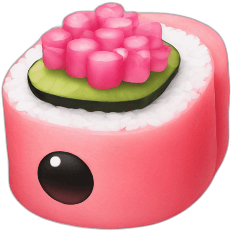 Pink sushi emoji