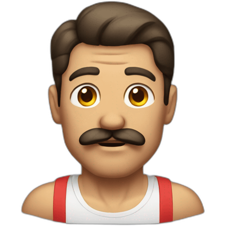 Muscle mustache expressive Cuban man emoji