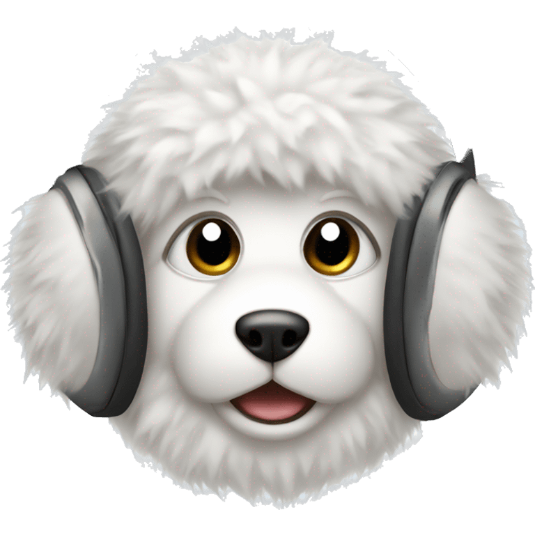 White fluffy ear muffs emoji