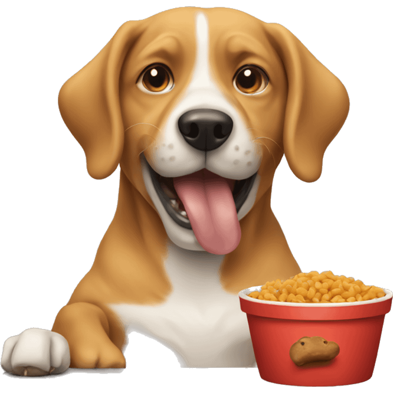 Dog eating food emoji