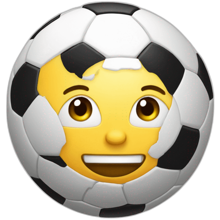 Fußball mit Gesicht emoji