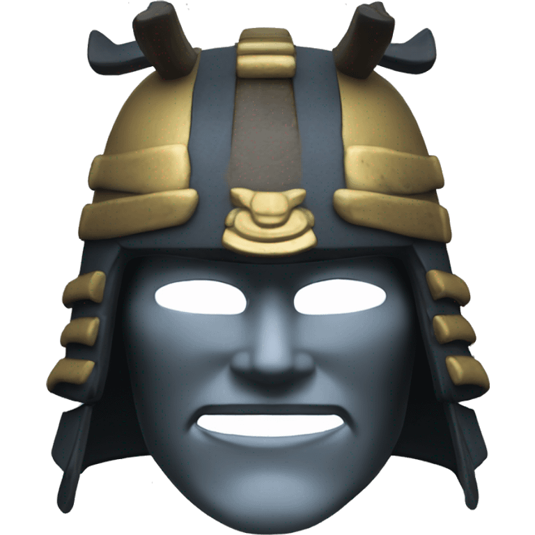 A very beautiful and empty samurai helmet with a horizontal gradient between the colors of which here are the codes: #48015D and #EA0045 emoji