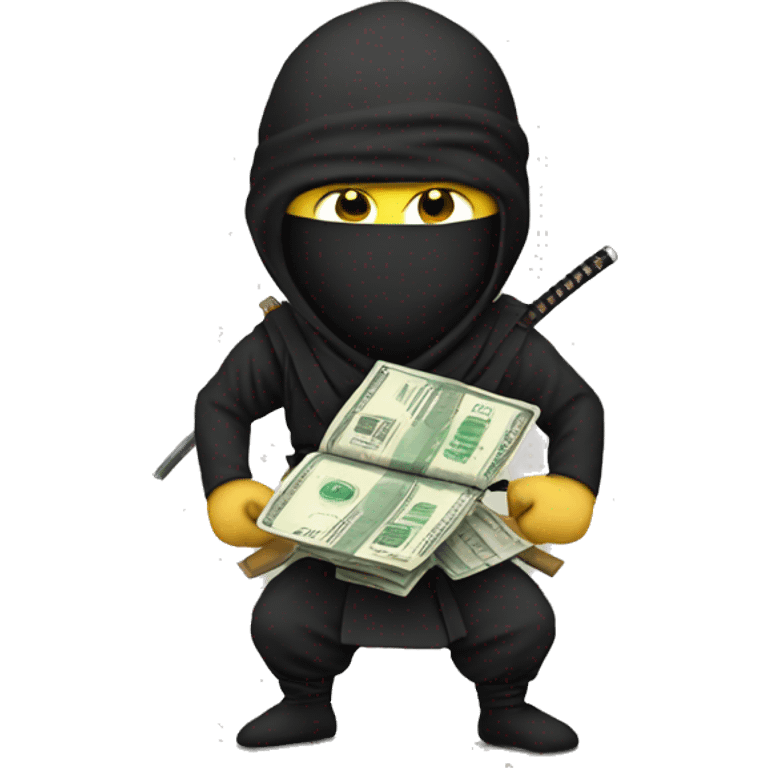 ninja with money emoji