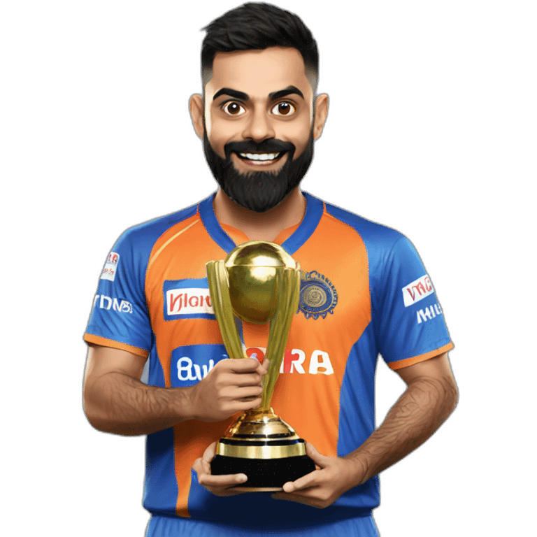 Kohli with IPL Trophy emoji