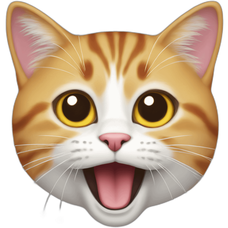 Cat getting excited saying ahhhhh emoji