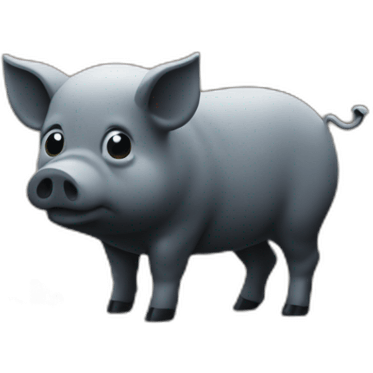 Ukrainian pig tombstone at the graveyard emoji