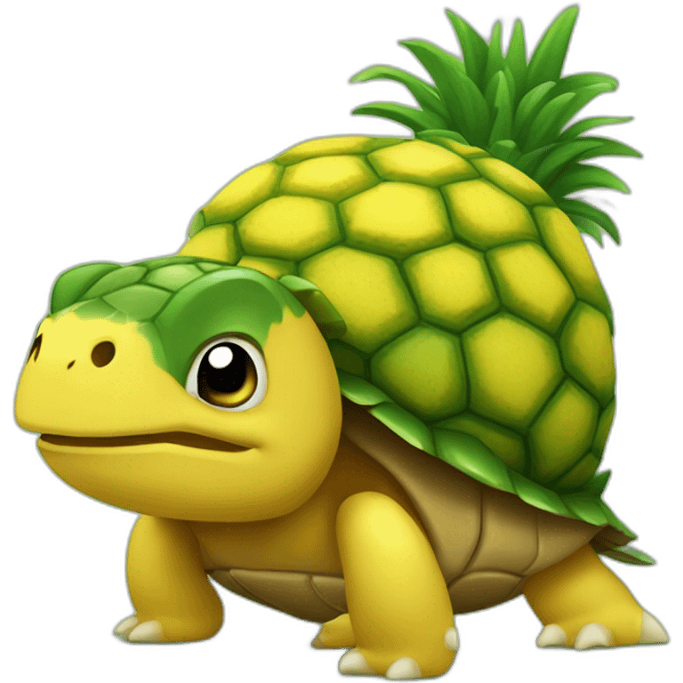 Un ananas sur une tortue emoji