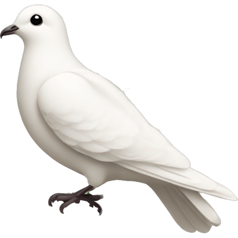 A white dove with an olive branch emoji