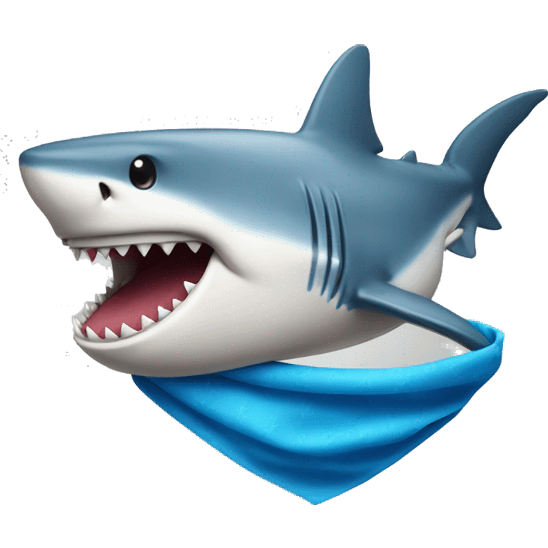 Shark with a blue bandana with  s emoji