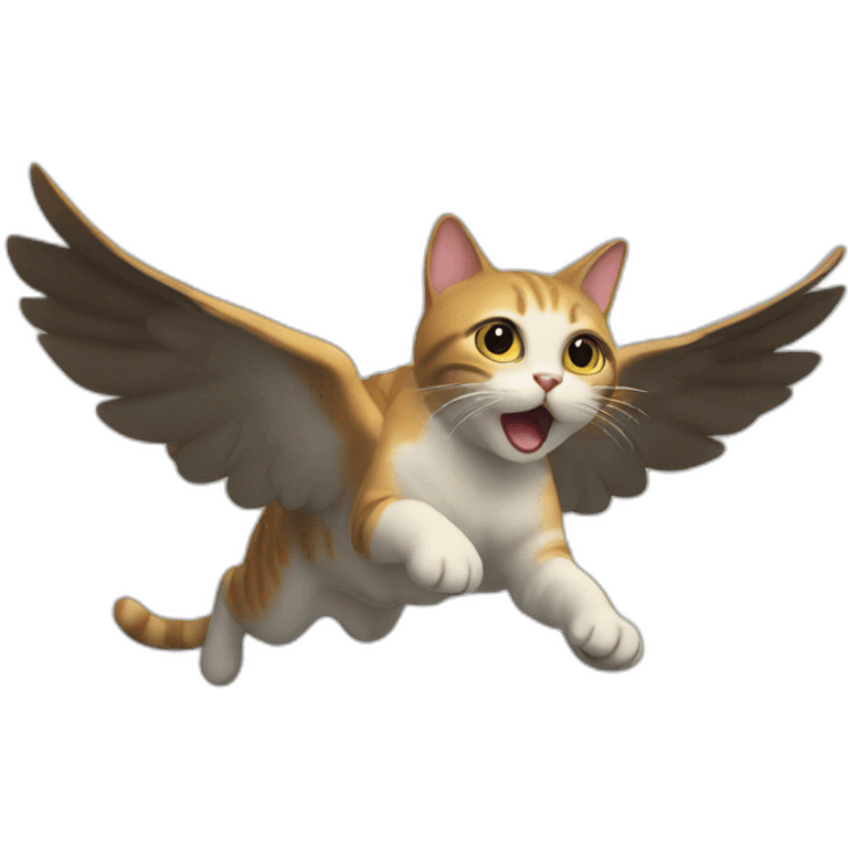 A flying cat emoji