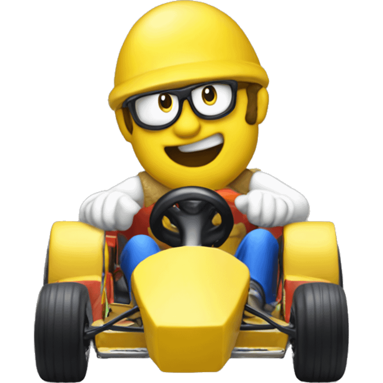 Banana driving a kart from Mario kart emoji