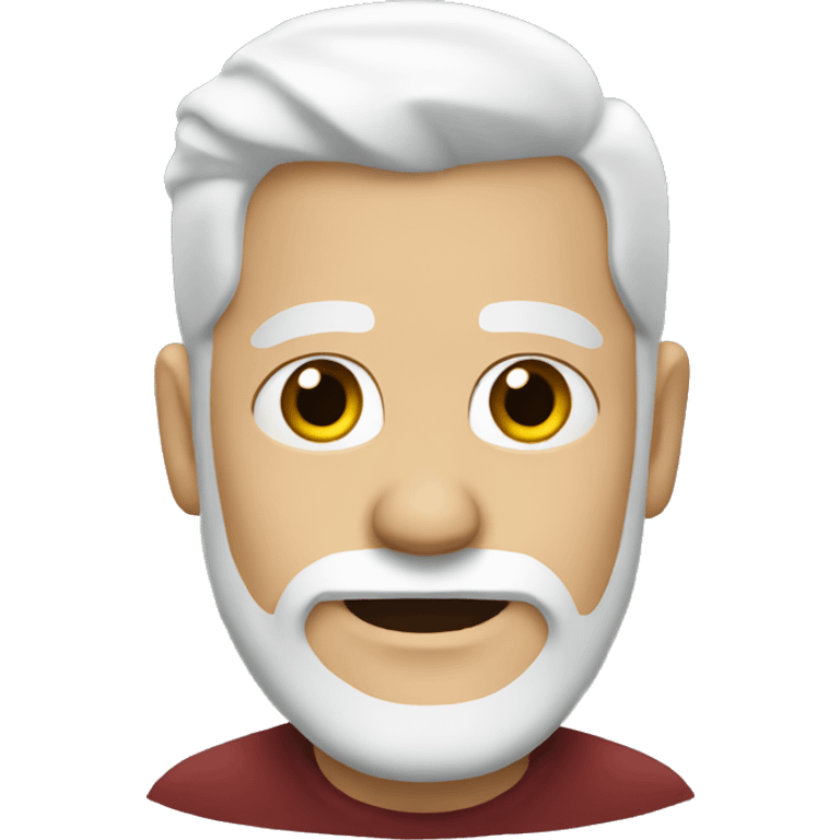 White hair, red goatee  emoji